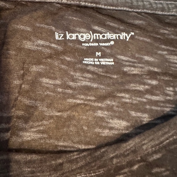 Liz Lange Maternity Gray  Tie Front Tunic - Picture 3 of 5